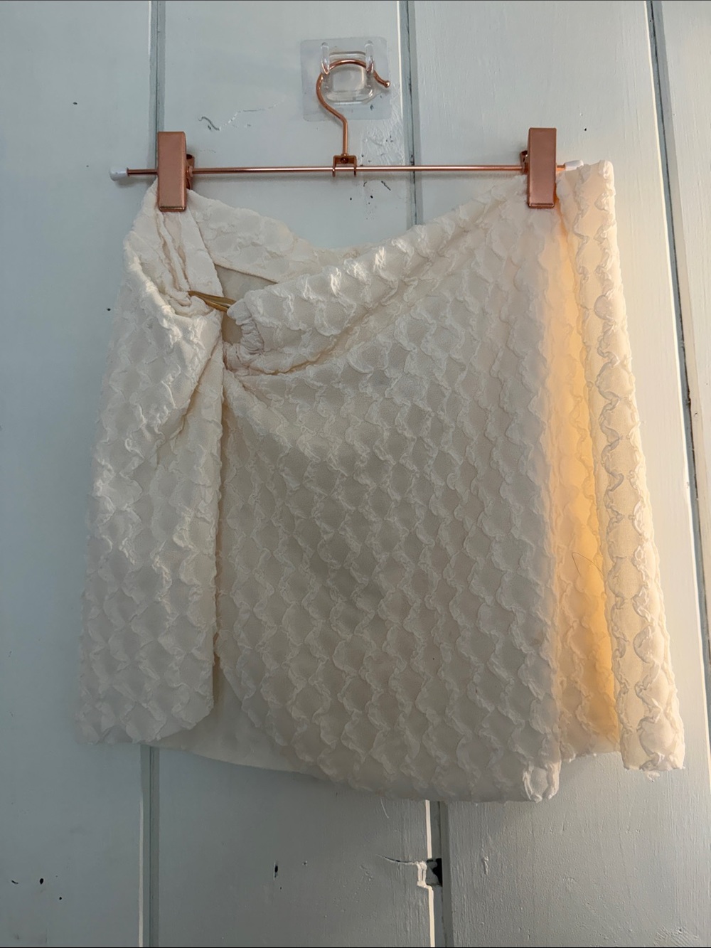 Zaful Cream Textured Sarong Wrap